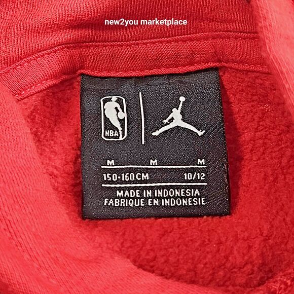 PHILADELPHIA 76ERS Hoodie kids medium Red Jordan Sweatshirt Sweater warm long - Picture 7 of 10